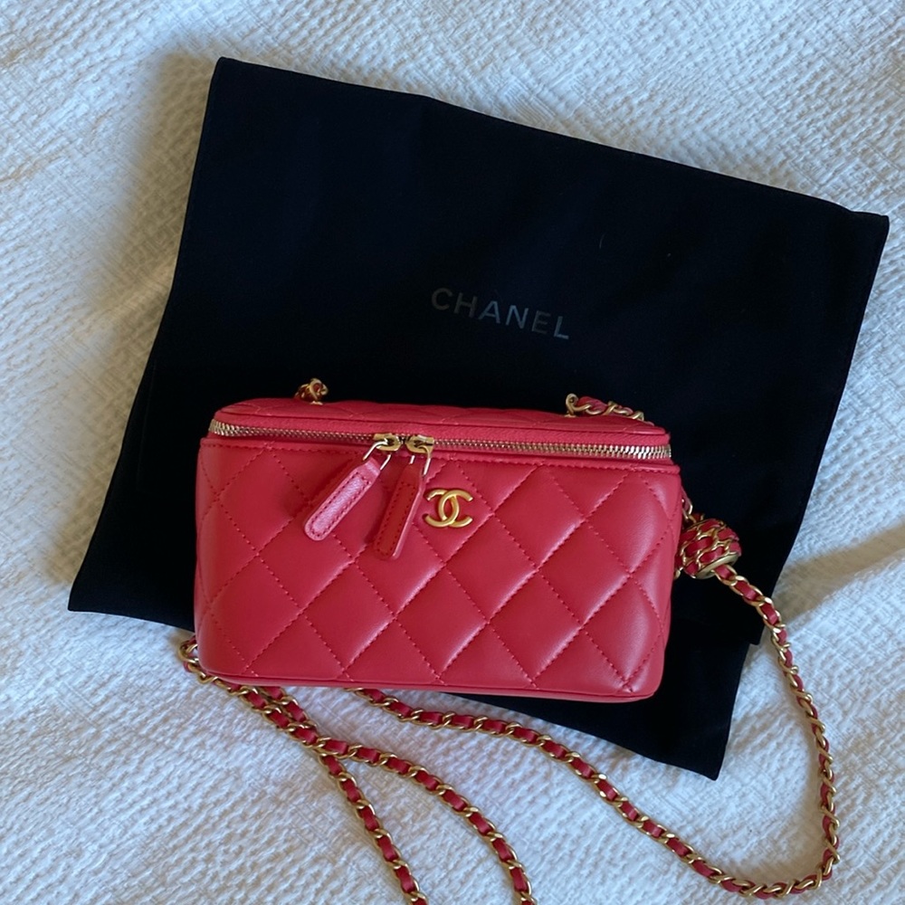 Chanel Red Mini Vanity Case.